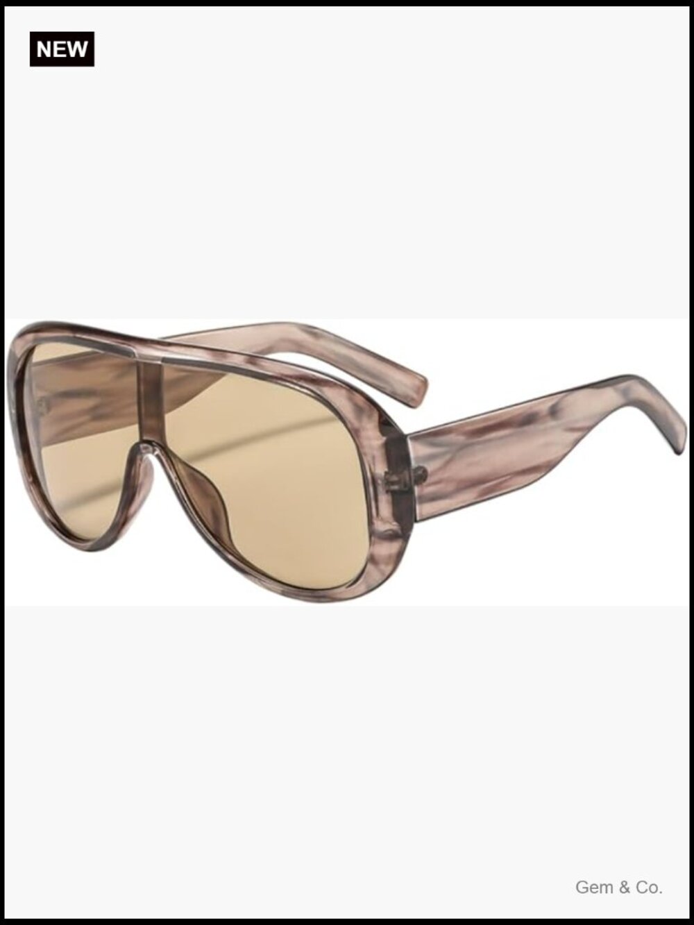Oversized Shield Sunglasses for Women Retro Trendy UV400 Protection Chunky Frame